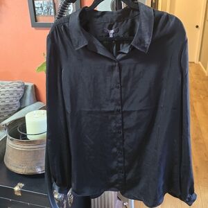 NYDJ Black Button Up Shirt XL